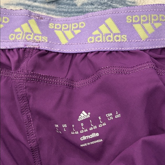 Adidas Women's Athletic Shorts in Deep Purple - Picture 3 of 5